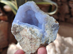 Natural Blue Lace Agate Geode Specimens x 12 From Nsanje, Malawi - Toprock Gemstones and Minerals 