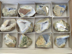 Natural Blue Lace Agate Geode Specimens x 12 From Nsanje, Malawi - Toprock Gemstones and Minerals 