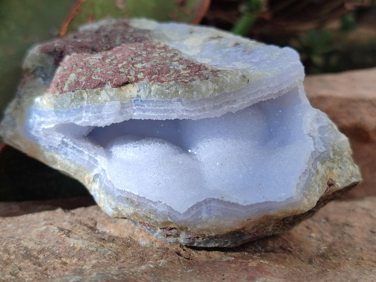 Natural Blue Lace Agate Geode Specimens x 12 From Nsanje, Malawi - Toprock Gemstones and Minerals 