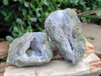Natural Blue Lace Agate Geode Specimens x 12 From Nsanje, Malawi - Toprock Gemstones and Minerals 