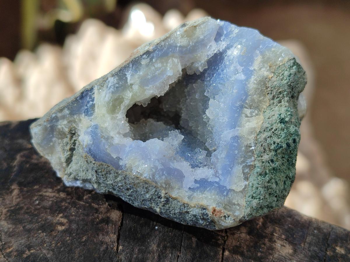 Natural Blue Lace Agate Geode Specimens x 12 From Nsanje, Malawi - Toprock Gemstones and Minerals 