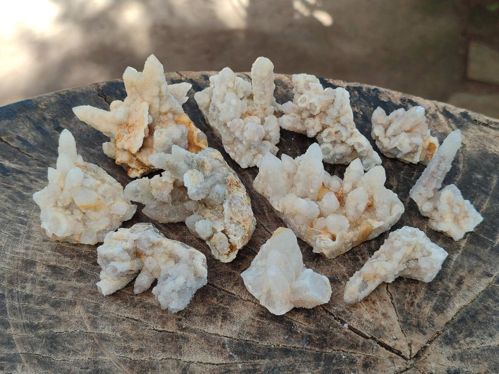 Natural Small White Fairy Spirit Quartz Crystals and Clusters x 35 From Boekenhouthoek, South Africa - Toprock Gemstones and Minerals 