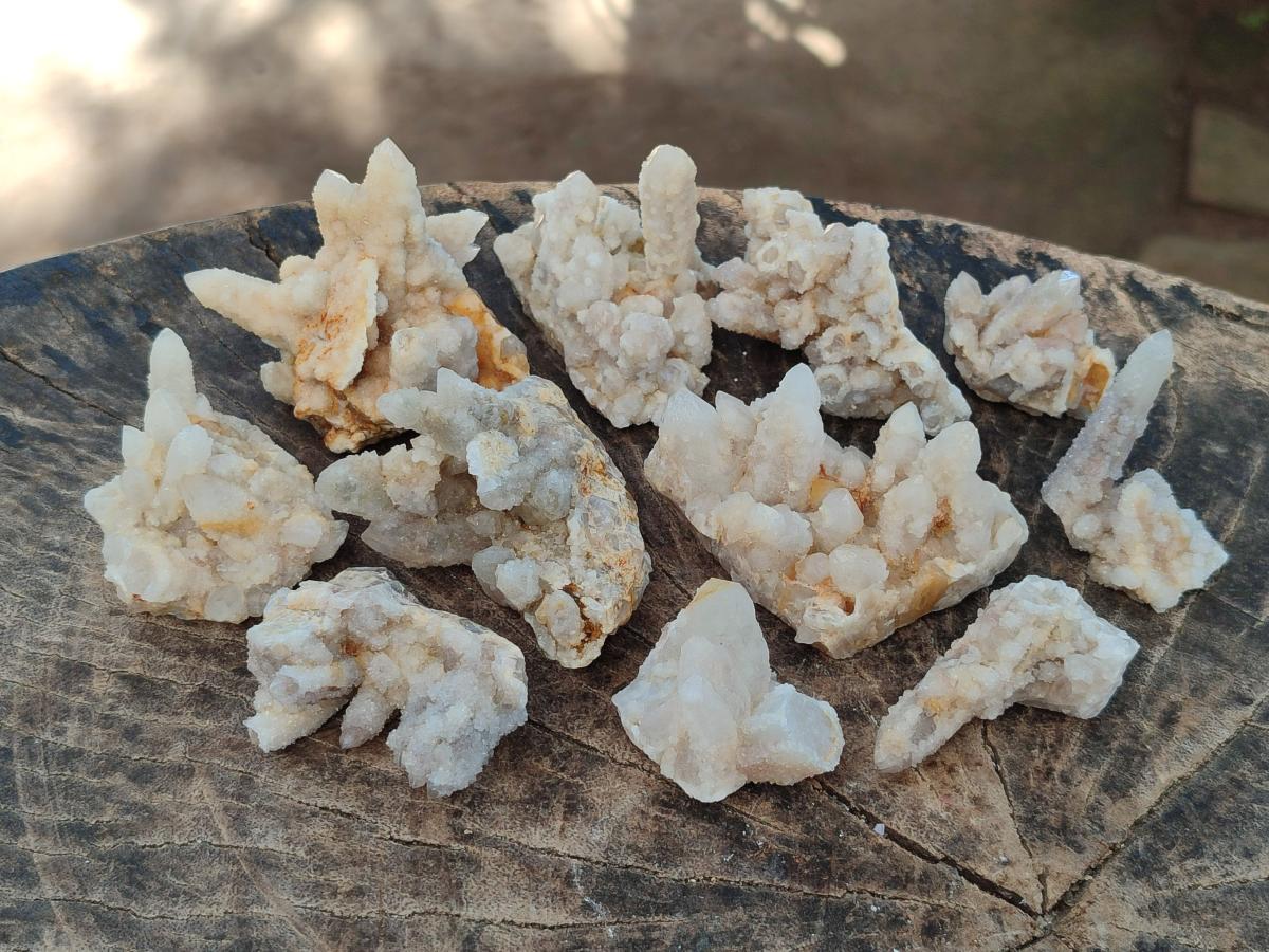 Natural Small White Fairy Spirit Quartz Crystals and Clusters x 35 From Boekenhouthoek, South Africa - Toprock Gemstones and Minerals 