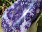 Polished Dark Lepidolite Standing Free Forms with Smokey Quartz and Feldspar x 2 From Zimbabwe - Toprock Gemstones and Minerals 
