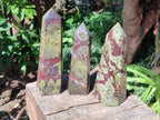 Polished Bastite Dragonsblood Stone Display Crystals x 3 From Tshipise, South Africa - Toprock Gemstones and Minerals 
