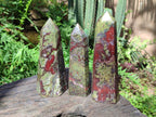 Polished Bastite Dragonsblood Stone Display Crystals x 3 From Tshipise, South Africa - Toprock Gemstones and Minerals 