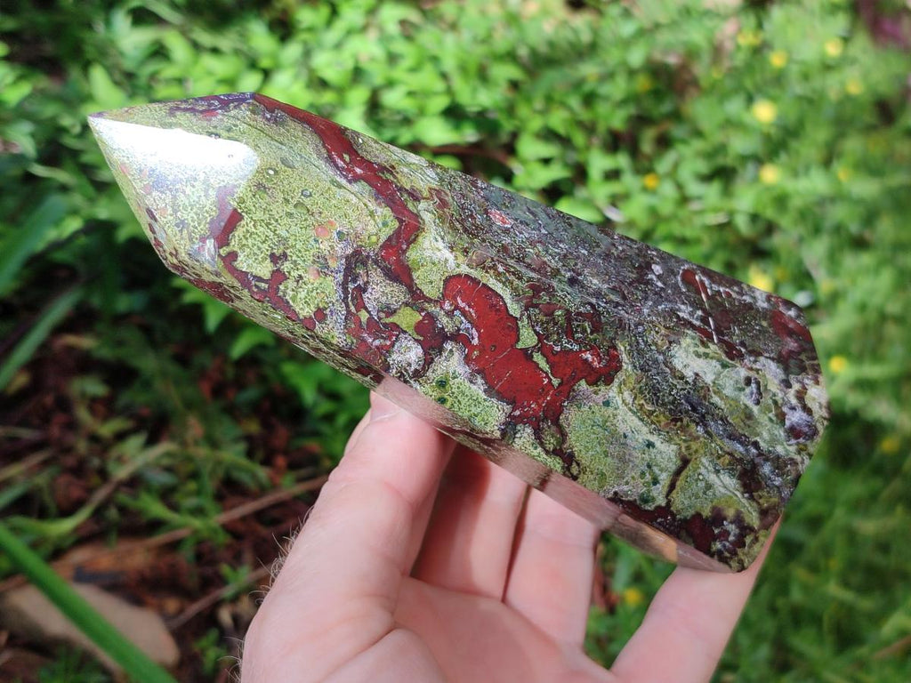 Polished Bastite Dragonsblood Stone Display Crystals x 3 From Tshipise, South Africa - Toprock Gemstones and Minerals 