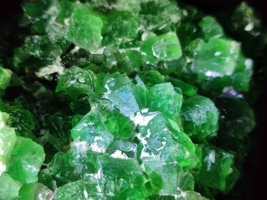 Natural Dark Green and Purple Cubic Fluorite Specimens x 2 From Erongo, Namibia - Toprock Gemstones and Minerals 