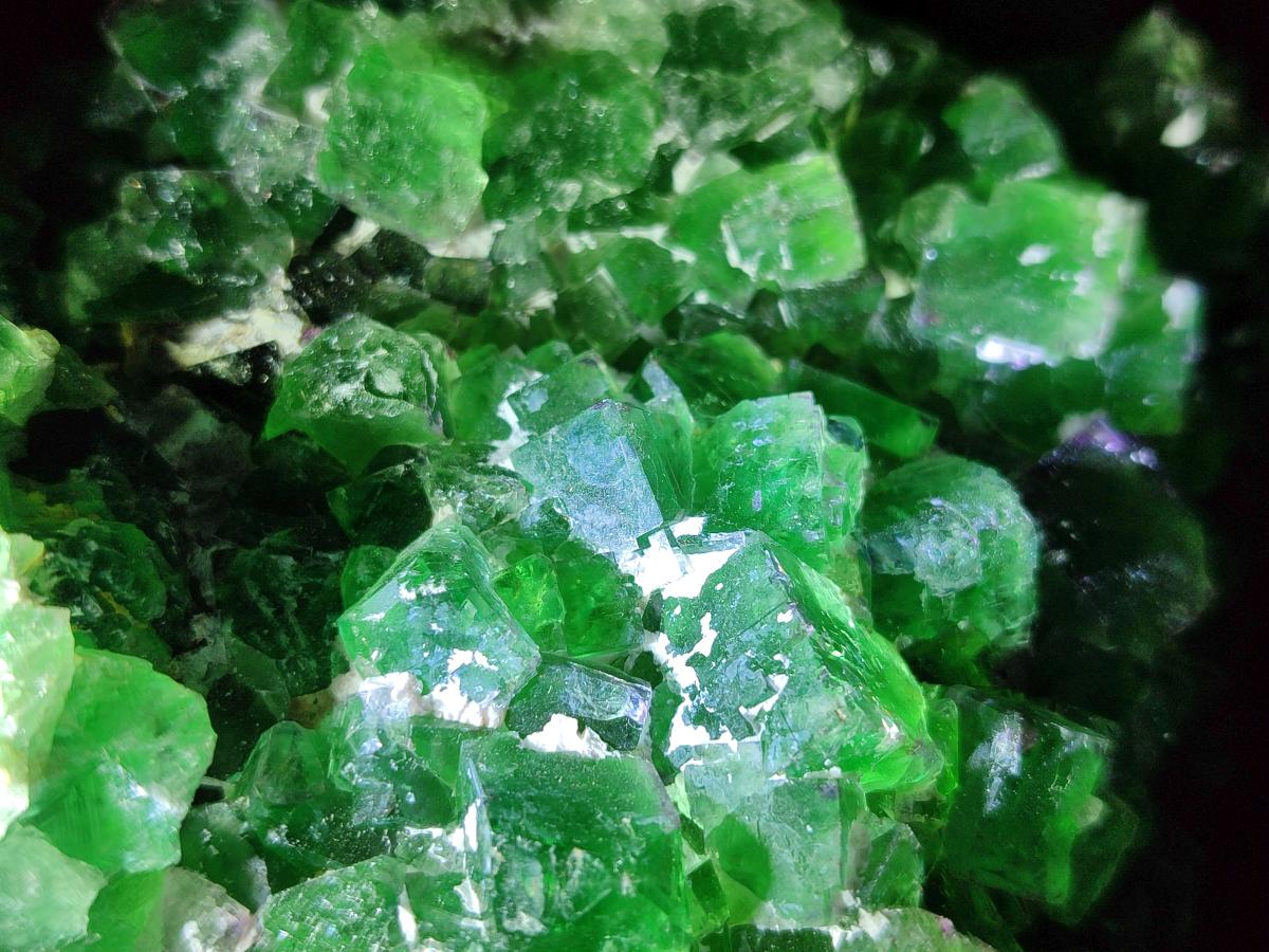 Natural Dark Green and Purple Cubic Fluorite Specimens x 2 From Erongo, Namibia - Toprock Gemstones and Minerals 