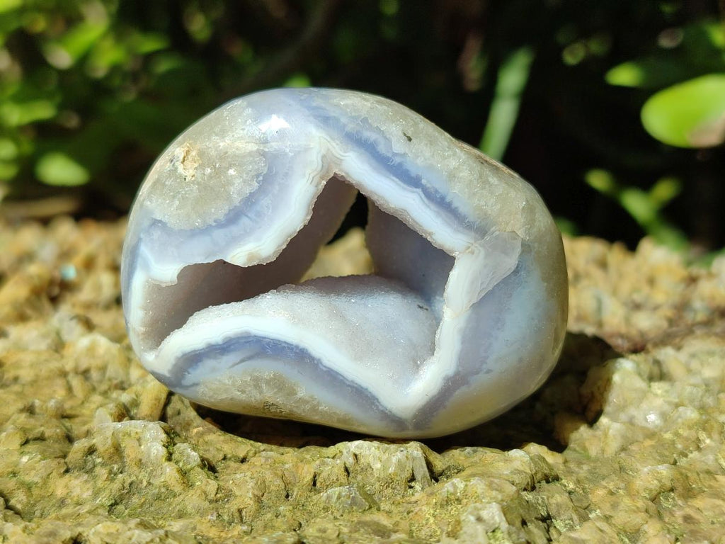 Polished Blue Lace Agate Standing Display Pieces and Free Forms x 12 From Nsanje, Malawi - Toprock Gemstones and Minerals 