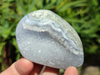 Polished Blue Lace Agate Standing Display Pieces and Free Forms x 12 From Nsanje, Malawi - Toprock Gemstones and Minerals 