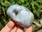 Polished Blue Lace Agate Standing Display Pieces and Free Forms x 12 From Nsanje, Malawi - Toprock Gemstones and Minerals 
