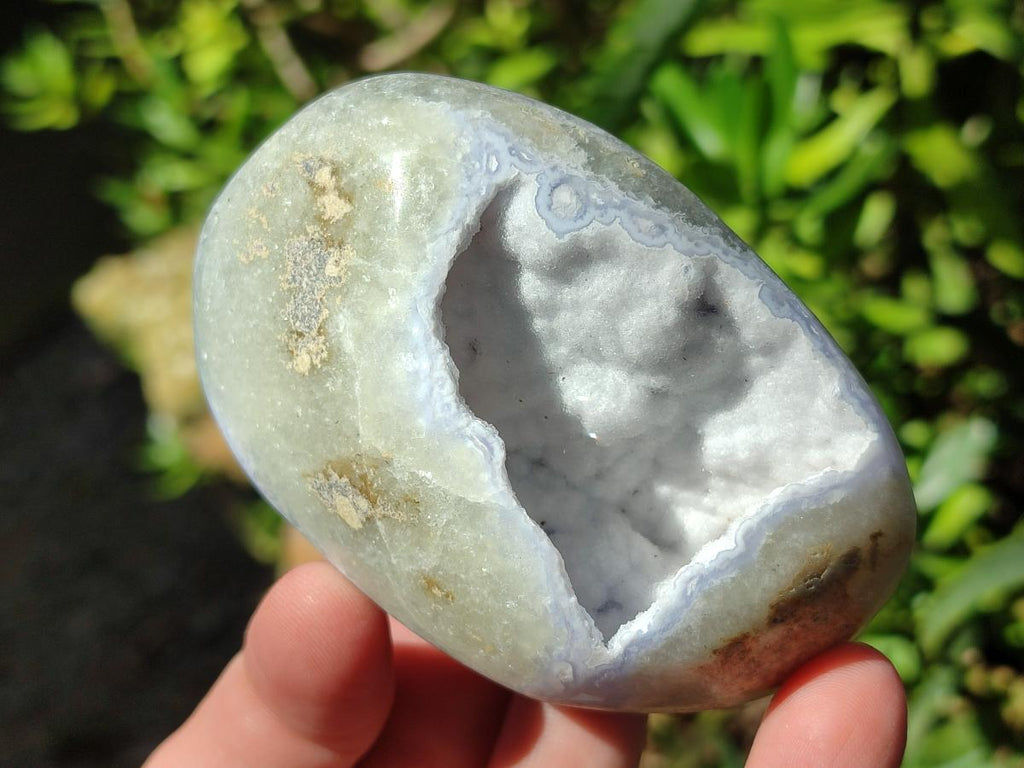 Polished Blue Lace Agate Standing Display Pieces and Free Forms x 12 From Nsanje, Malawi - Toprock Gemstones and Minerals 