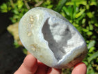 Polished Blue Lace Agate Standing Display Pieces and Free Forms x 12 From Nsanje, Malawi - Toprock Gemstones and Minerals 