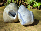 Polished Blue Lace Agate Standing Display Pieces and Free Forms x 12 From Nsanje, Malawi - Toprock Gemstones and Minerals 