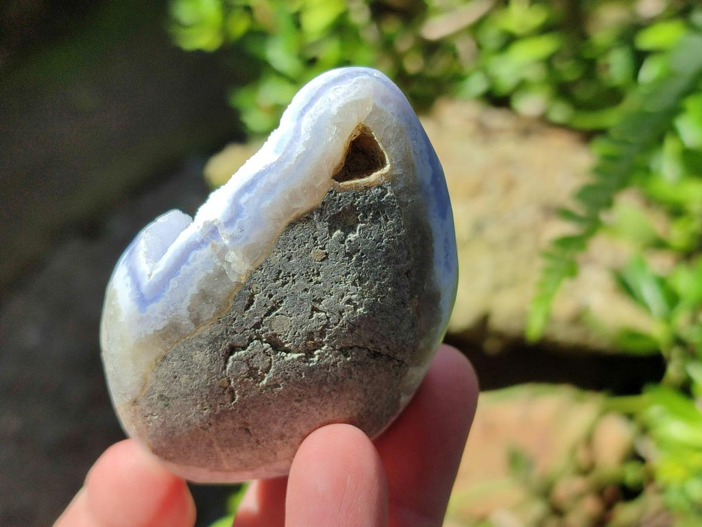 Polished Blue Lace Agate Standing Display Pieces and Free Forms x 12 From Nsanje, Malawi - Toprock Gemstones and Minerals 