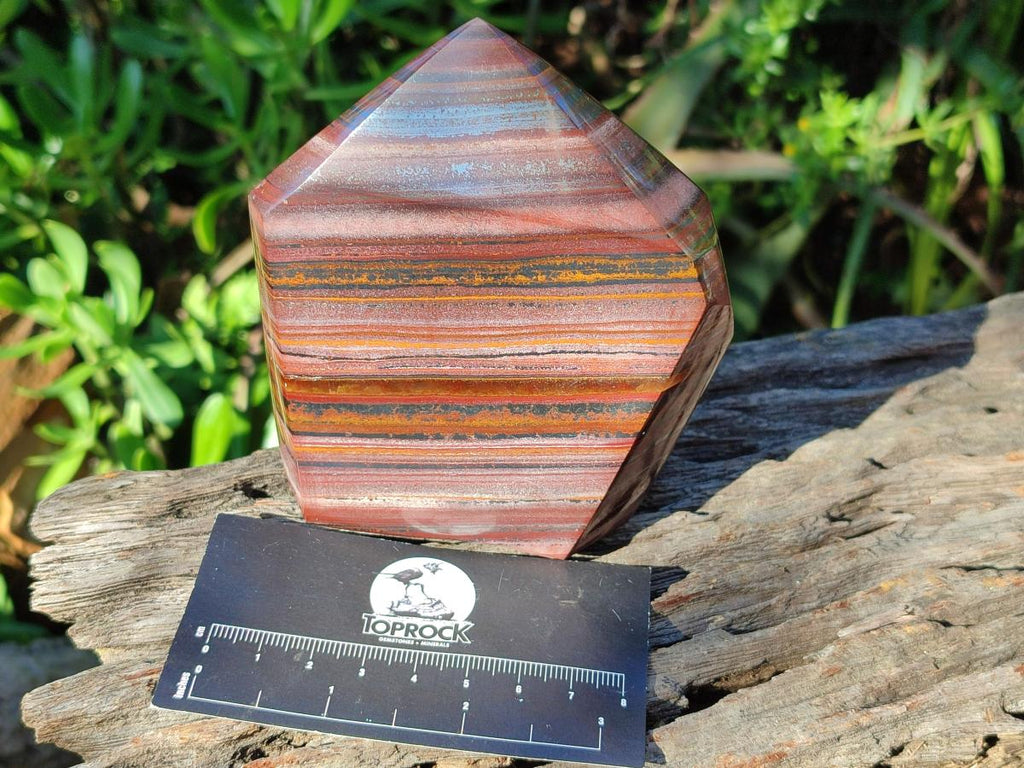 Polished Banded Tiger Iron Display Crystals x 2 From South Africa - Toprock Gemstones and Minerals 