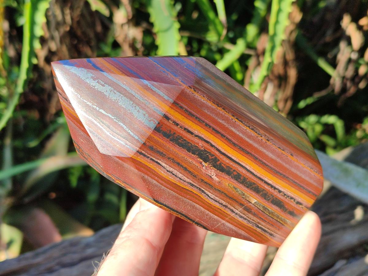 Polished Banded Tiger Iron Display Crystals x 2 From South Africa - Toprock Gemstones and Minerals 