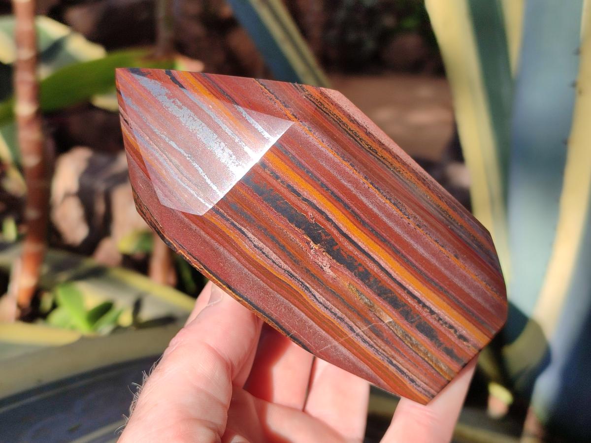 Polished Banded Tiger Iron Display Crystals x 2 From South Africa - Toprock Gemstones and Minerals 