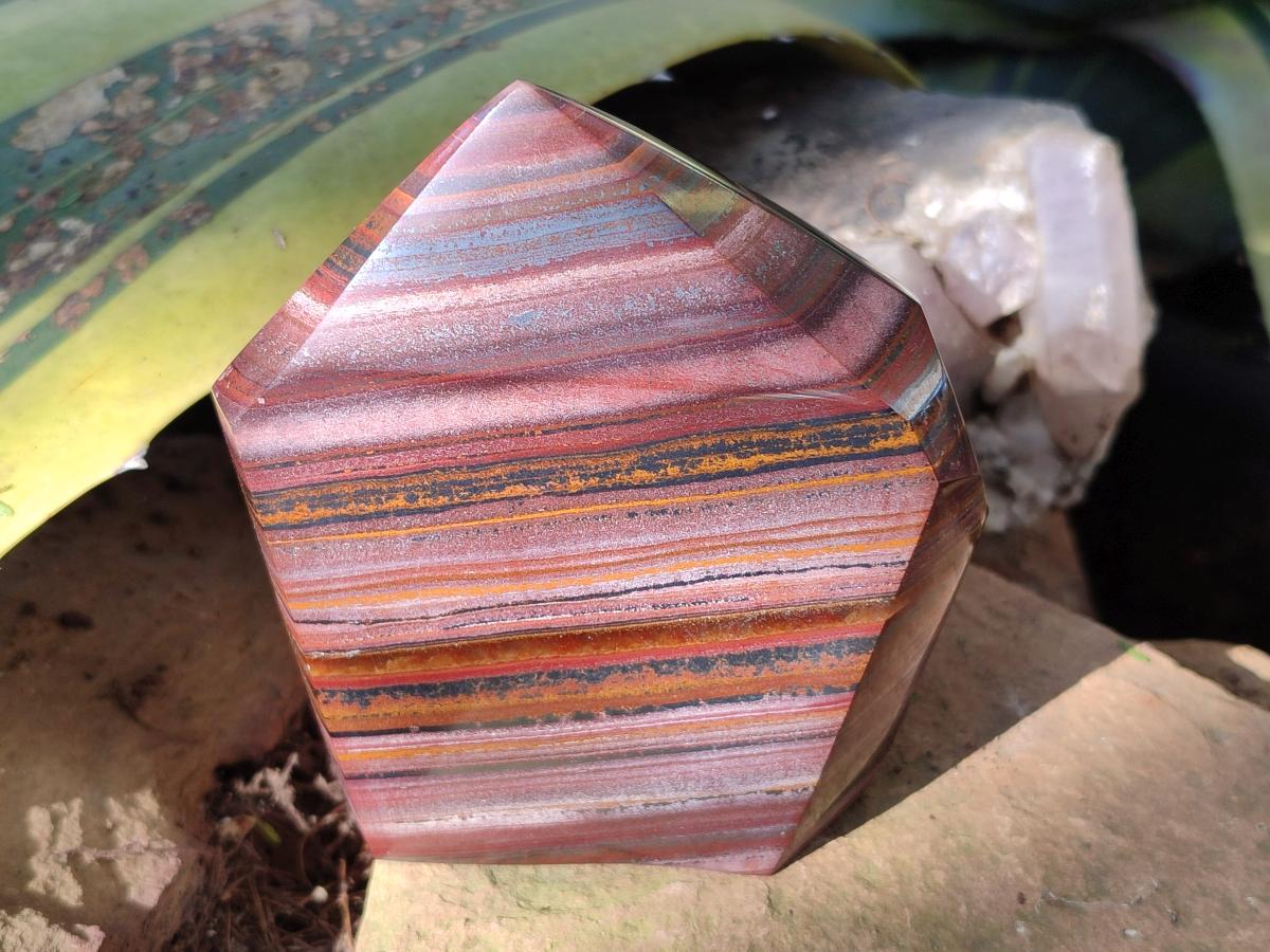 Polished Banded Tiger Iron Display Crystals x 2 From South Africa - Toprock Gemstones and Minerals 