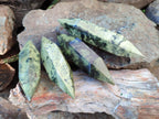 Polished Double Terminated Leopard Stone Crystals x 4 From Zimbabwe - Toprock Gemstones and Minerals 