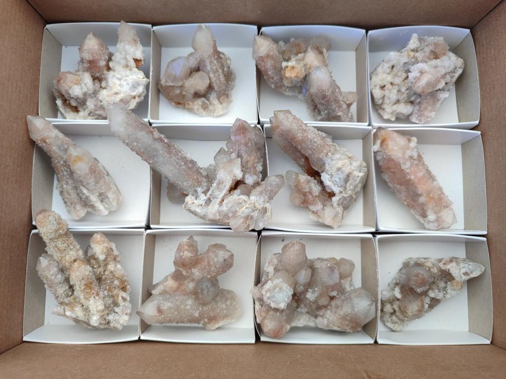 Natural Smokey Spirit Quartz Clusters with Hematoid Coating x 12 From Boekenhouthoek, South Africa - Toprock Gemstones and Minerals 