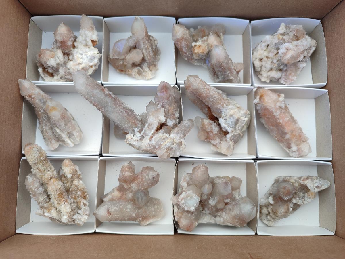 Natural Smokey Spirit Quartz Clusters with Hematoid Coating x 12 From Boekenhouthoek, South Africa - Toprock Gemstones and Minerals 