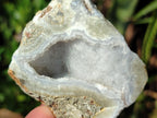 Polished On One Side Blue Lace Agate Geodes x 12 From Nsanje, Malawi - Toprock Gemstones and Minerals 