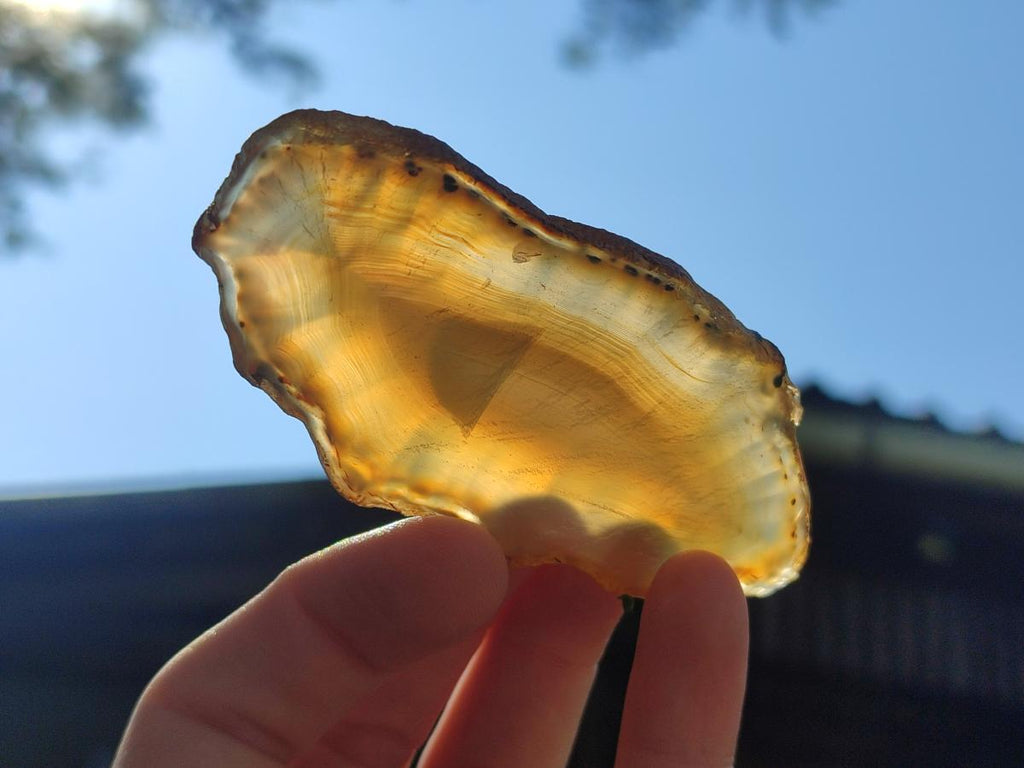 Polished Banded Agate Slices x 24 From Madagascar - Toprock Gemstones and Minerals 