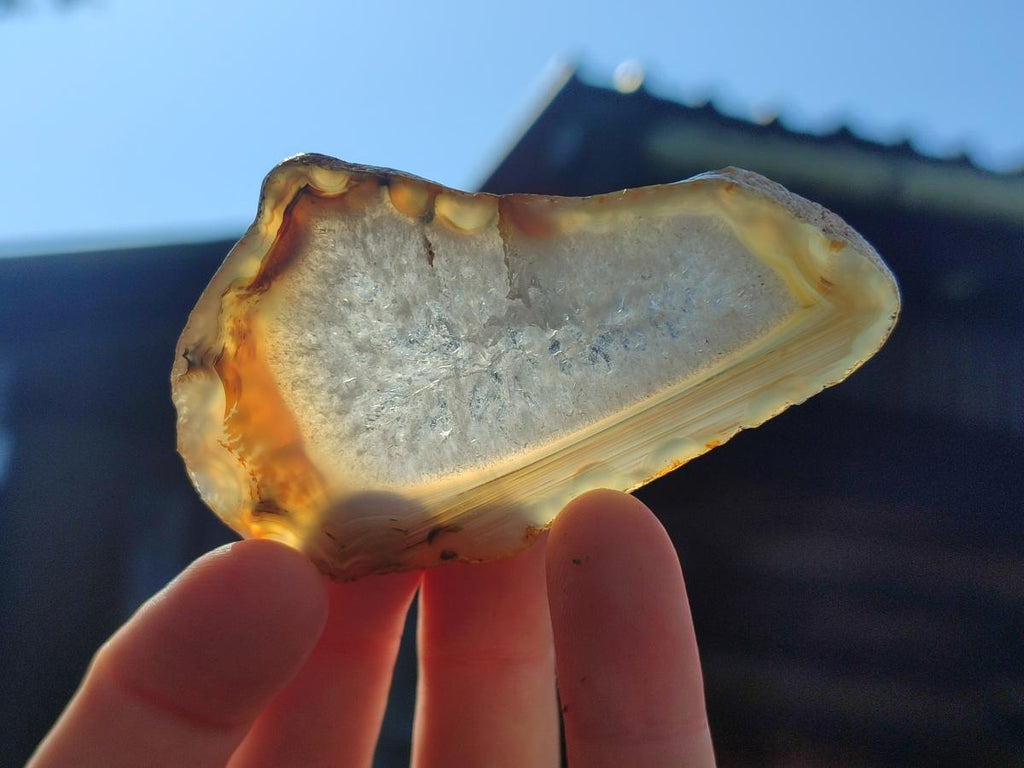 Polished Banded Agate Slices x 24 From Madagascar - Toprock Gemstones and Minerals 