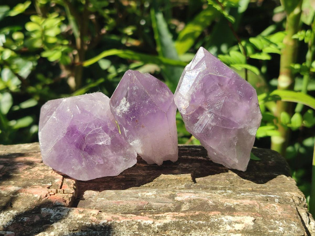 Natural Jacaranda Amethyst Single Crystals x 35 From Mumbwa, Zambia - Toprock Gemstones and Minerals 