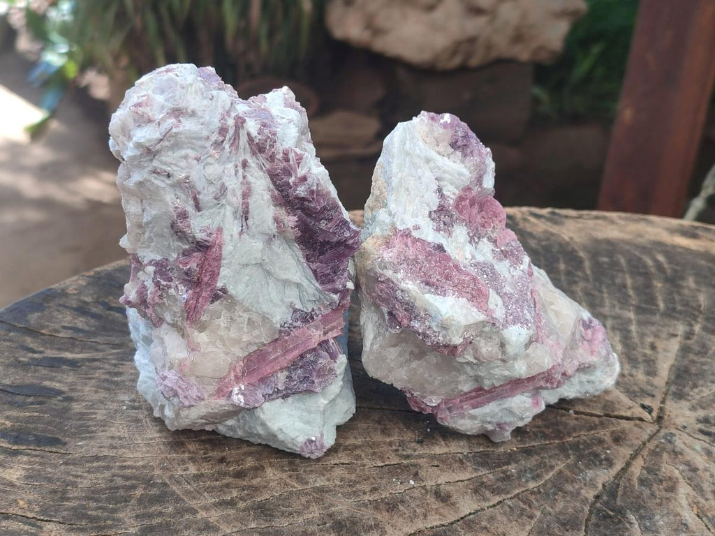 Natural Pink Rubellite Tourmaline Specimens x 3 From Karibib, Namibia - Toprock Gemstones and Minerals 