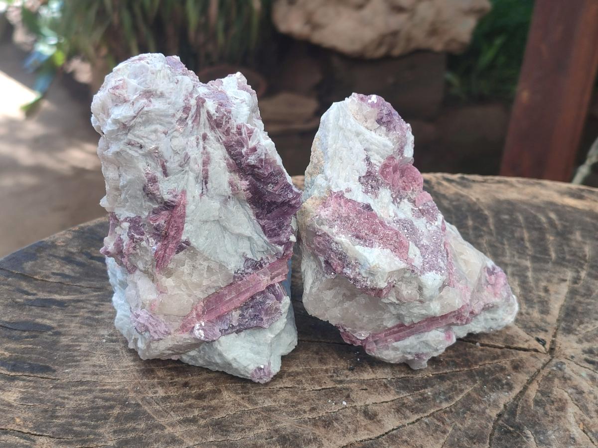 Natural Pink Rubellite Tourmaline Specimens x 3 From Karibib, Namibia - Toprock Gemstones and Minerals 