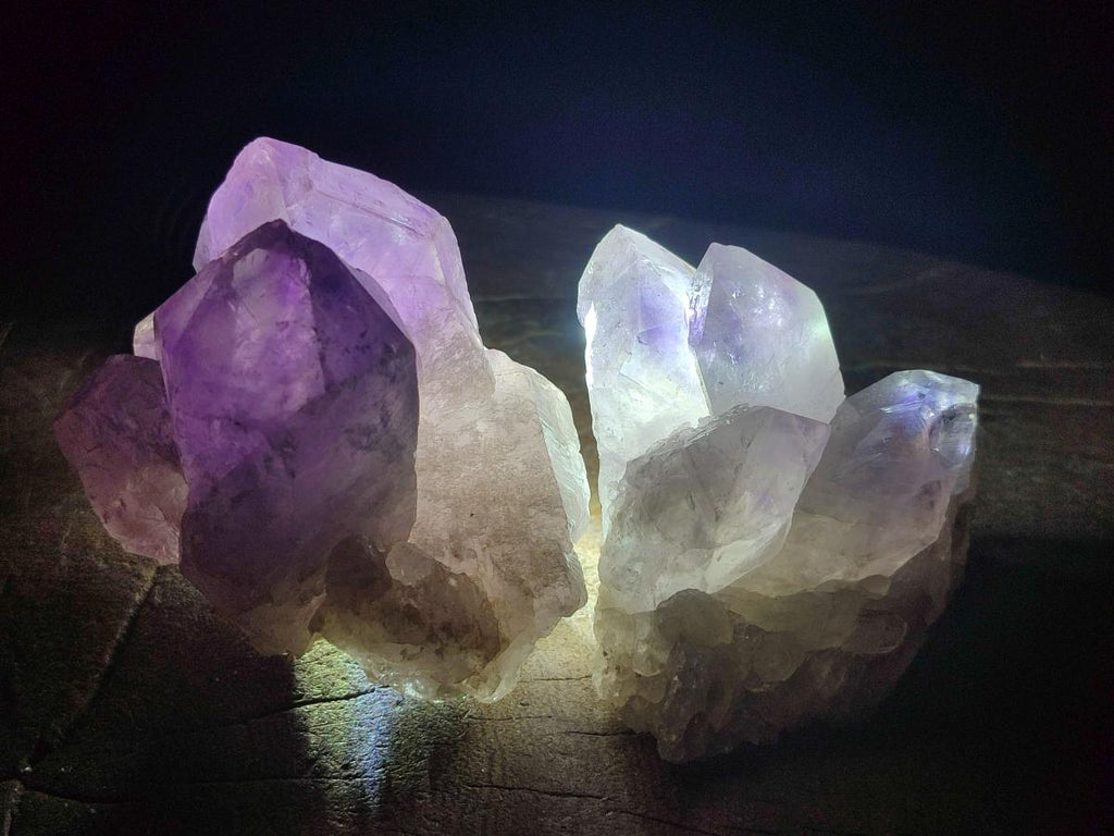 Natural Jacaranda Amethyst Crystal Clusters x 6 From Mumbwa, Zambia - Toprock Gemstones and Minerals 