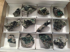 Natural Libethenite Crystals on Dolomite Matrix Specimens x 12 From Shituru, Congo - Toprock Gemstones and Minerals 