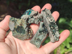 Natural Libethenite Crystals on Dolomite Matrix Specimens x 12 From Shituru, Congo - Toprock Gemstones and Minerals 