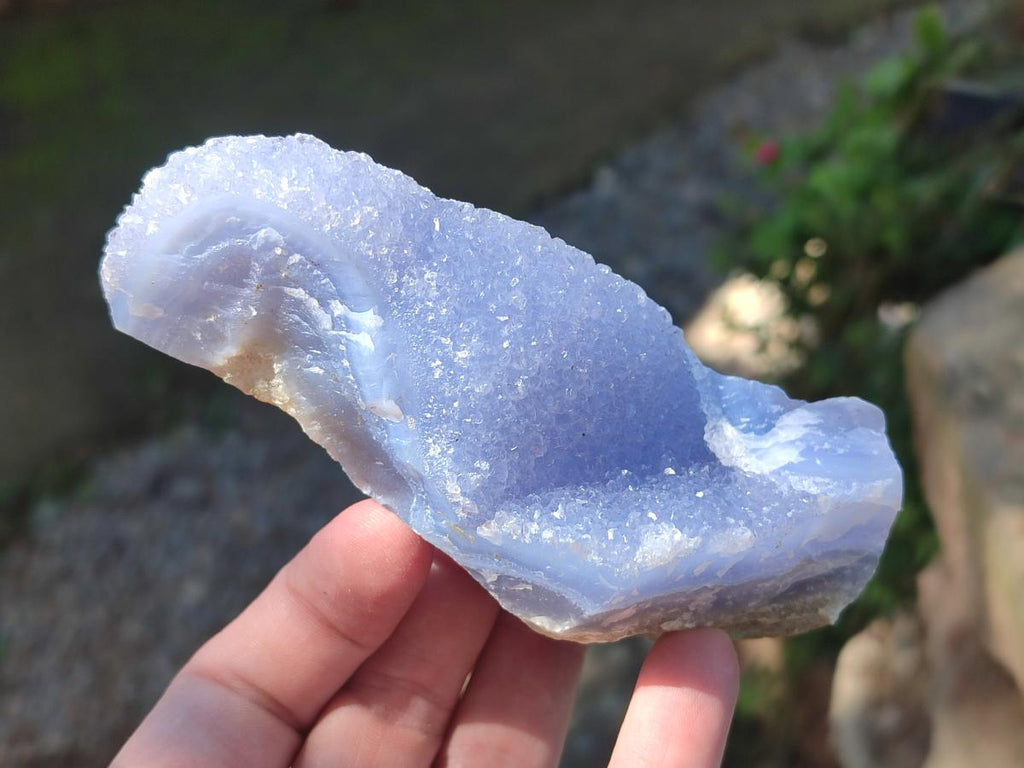 Natural Blue Lace Agate Geode Specimens x 12 From Nsanje, Malawi - Toprock Gemstones and Minerals 