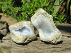 Natural Blue Lace Agate Geode Specimens x 12 From Nsanje, Malawi - Toprock Gemstones and Minerals 