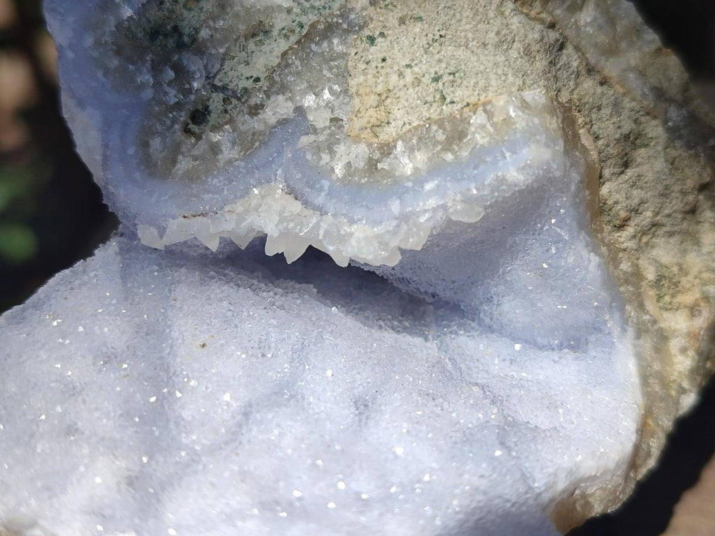 Natural Blue Lace Agate Geode Specimens x 12 From Nsanje, Malawi - Toprock Gemstones and Minerals 