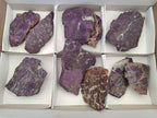 Polished Large Metallic Purpurite Slices x 10 From Erongo, Namibia - Toprock Gemstones and Minerals 