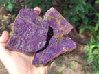 Polished Large Metallic Purpurite Slices x 10 From Erongo, Namibia - Toprock Gemstones and Minerals 