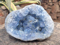 Natural Large Blue Celestite Geode Specimen x 1 From Sakoany, Madagascar - Toprock Gemstones and Minerals 