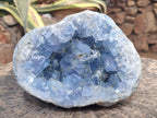 Natural Large Blue Celestite Geode Specimen x 1 From Sakoany, Madagascar - Toprock Gemstones and Minerals 