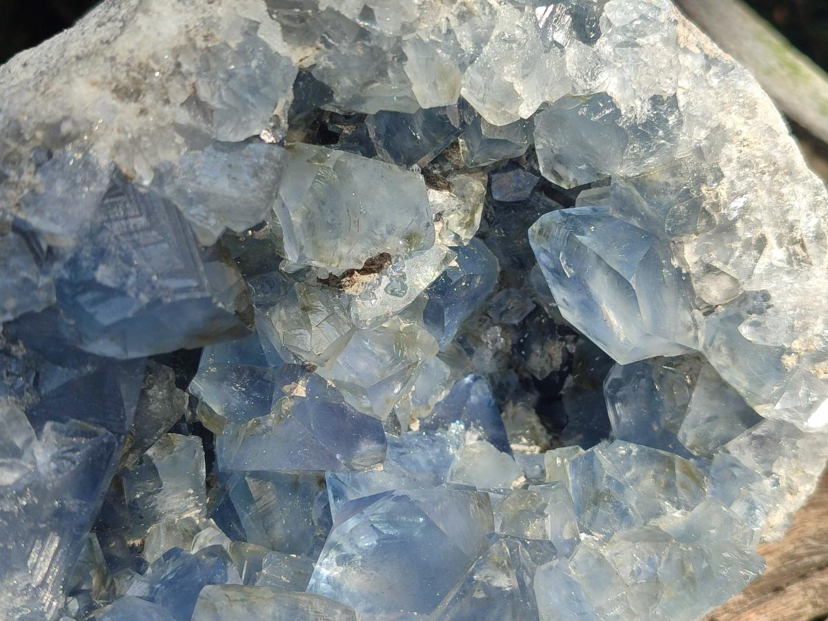 Natural Large Blue Celestite Geode Specimen x 1 From Sakoany, Madagascar - Toprock Gemstones and Minerals 