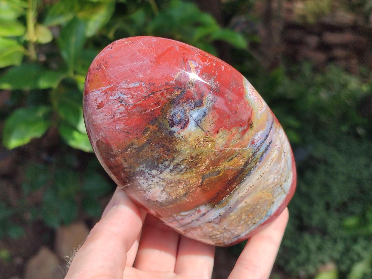 Polished Red Jasper Standing Free Forms x 3 From Madagascar - Toprock Gemstones and Minerals 