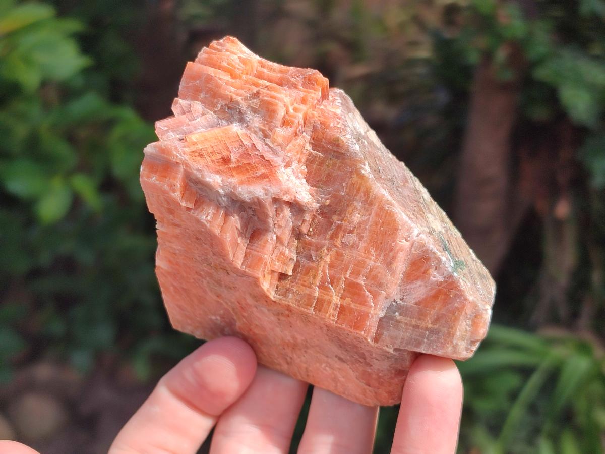 Natural Rhombohedral Sunset Orange Calcite Specimens x 6 From Spitzkop, Namibia - Toprock Gemstones and Minerals 