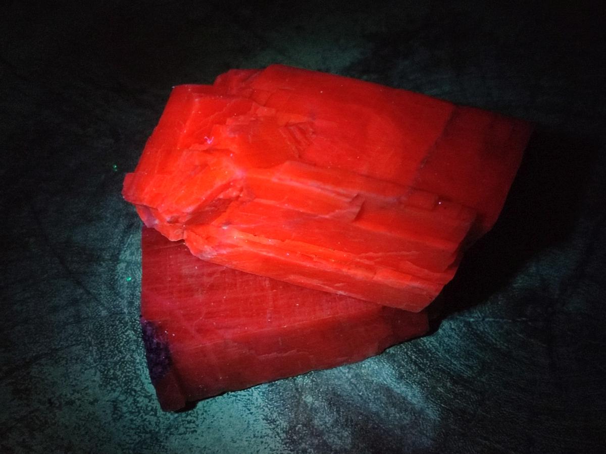 Natural Rhombohedral Sunset Orange Calcite Specimens x 14 From Spitzkop, Namibia