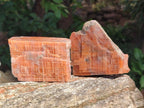 Natural Rhombohedral Sunset Orange Calcite Specimens x 6 From Spitzkop, Namibia - Toprock Gemstones and Minerals 