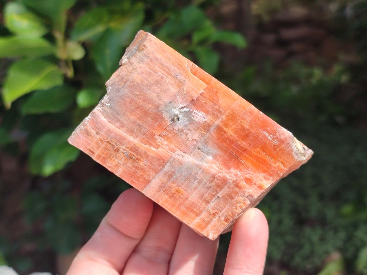 Natural Rhombohedral Sunset Orange Calcite Specimens x 6 From Spitzkop, Namibia - Toprock Gemstones and Minerals 
