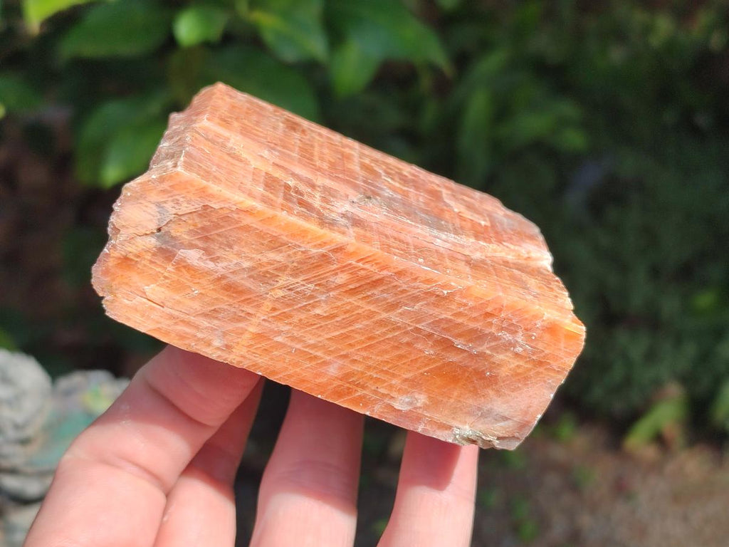 Natural Rhombohedral Sunset Orange Calcite Specimens x 6 From Spitzkop, Namibia - Toprock Gemstones and Minerals 